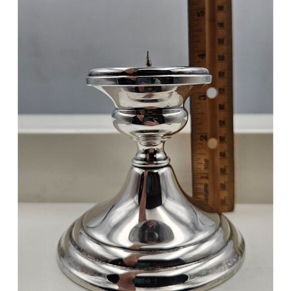 Gorham Silver Candle Holder Plate Original YC3006 Weighted Approx  3.5 In. High - Picture 3 of 7